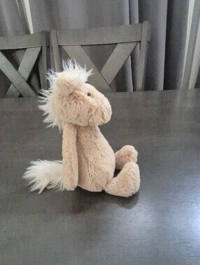 Jellycat Small Bashful Pony Plush Palomino Tan White Retired